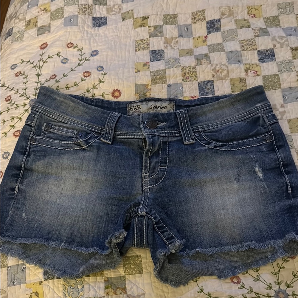 BKE Distressed Blue Jean Shorts